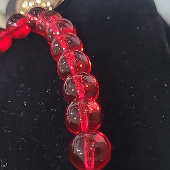 ❤️🔹️Piper K🔹️ Red Beaded Glass 17" Necklace - Picture 6 of 10